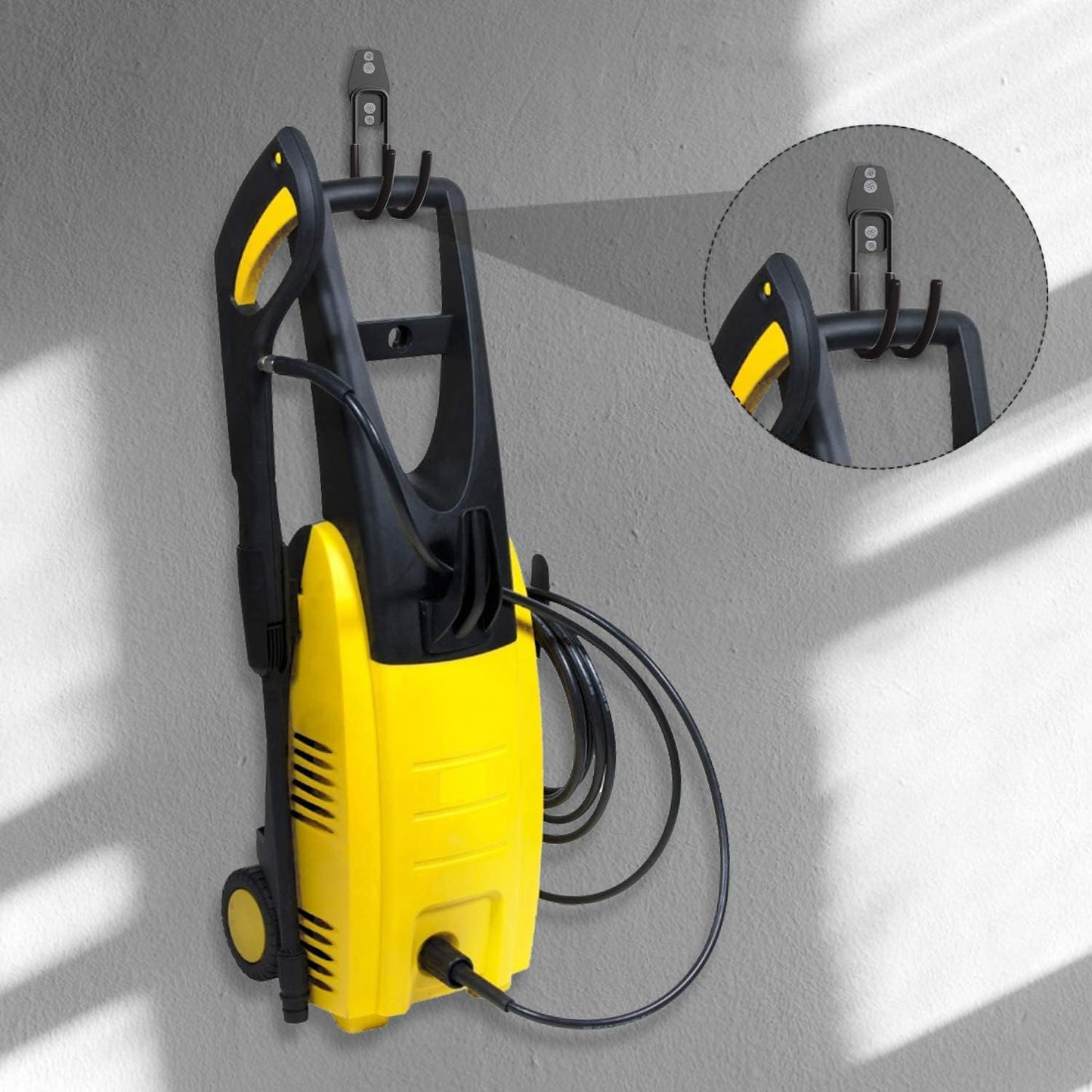 3-H Weed Eater Hanger 1 Pack,1 Large Garage Wall Hooks,1 Extension Strap,Utility Weedeater Rack,Tool Hangers for Organizing and Hanging Weed Wacker,Leaf Blower,String Trimmer,Power Tool in Garden-VerdiqueGarden