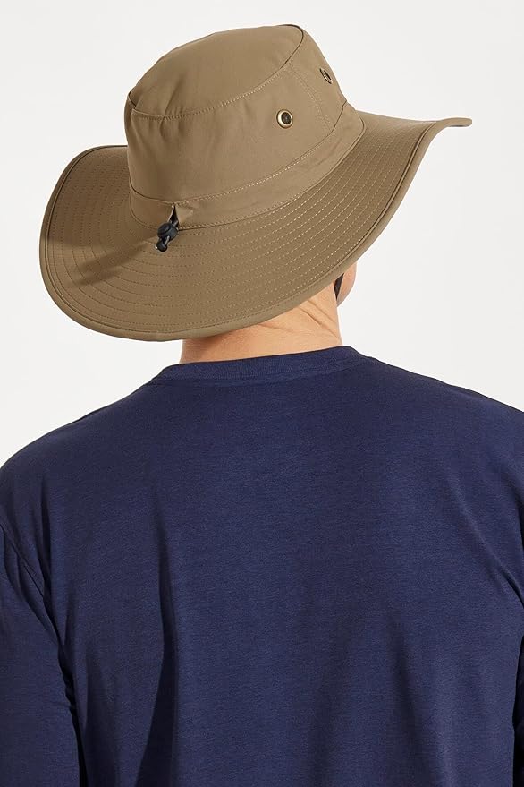 Men's Shapeable Wide Brim Hat - UPF 50 Sun Protection - Maximum Coverage on Your Next Adventure - Sun Fearless Leo Hat-VerdiqueGarden