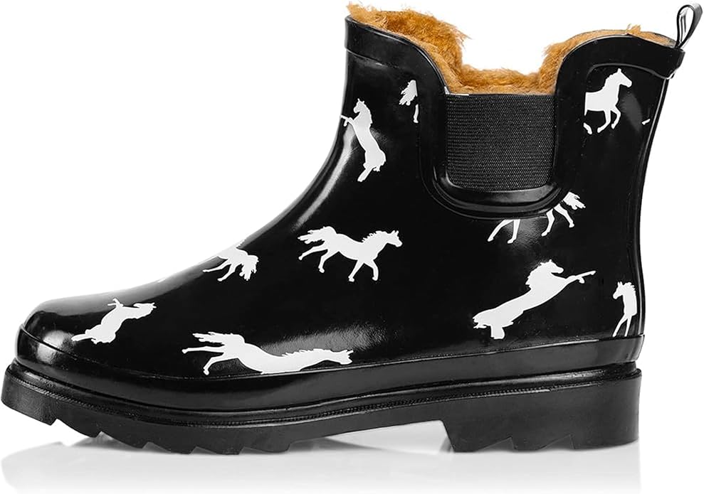 NORTY - Womens Ankle Rain Boots - Ladies Waterproof Winter Spring Garden Boot runs ½ size large-VerdiqueGarden