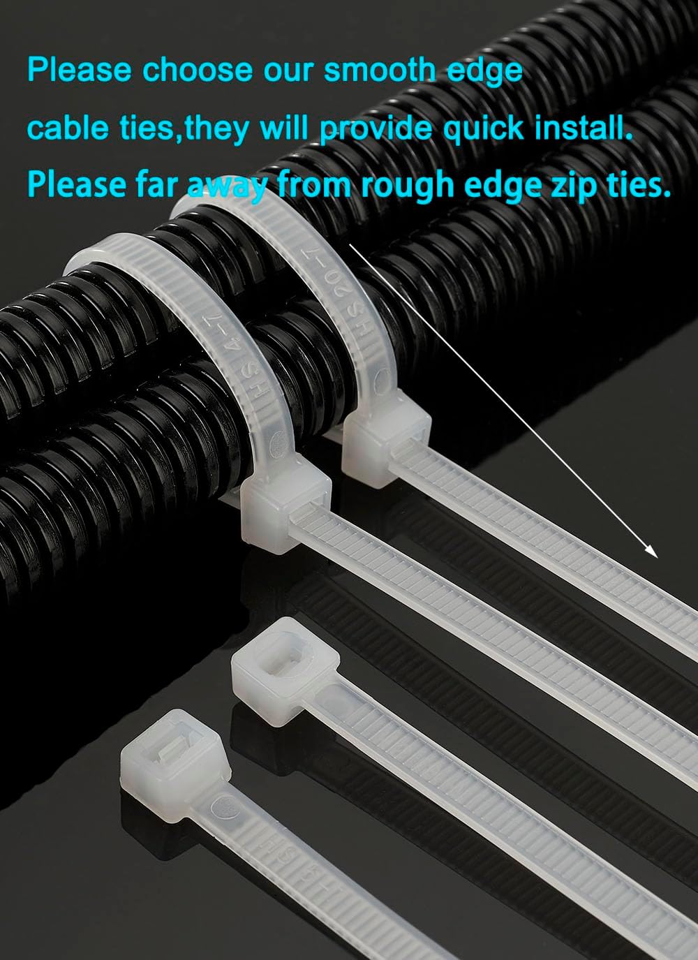 HS Colored Zip Ties Neon Small Nylon Wire Ties Assorted 6 Colors (Green,Yellow, Black, White, Blue, Red) 4 Inch for Crafts,Bulk 600 Pack-VerdiqueGarden