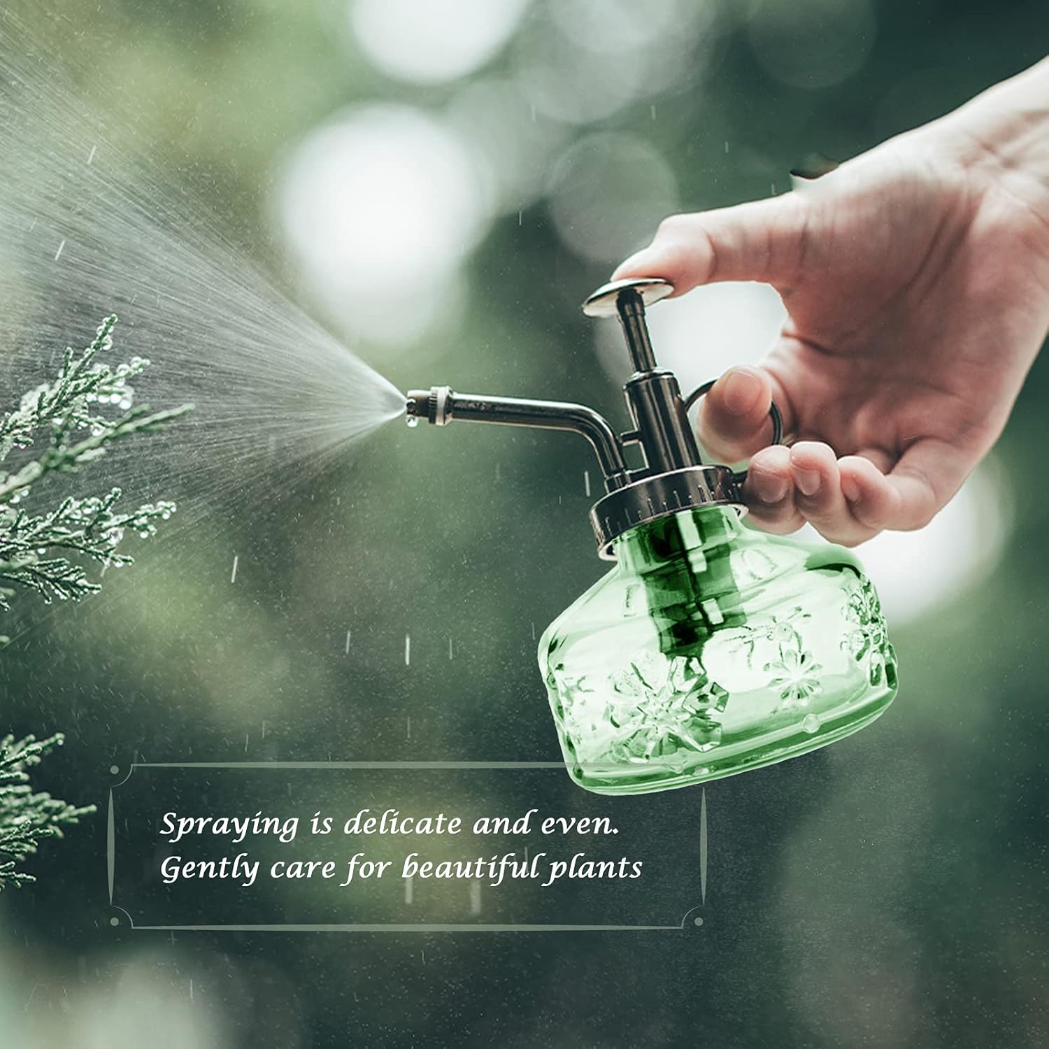 XXXFLOWER Glass Plant Mister Spray Bottle for Indoor Plant Spritzer Succulent Watering Bottle-VerdiqueGarden