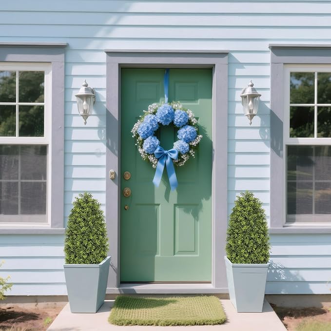 3ft Artificial Boxwood Topiary Trees (Set of 2) - UV Resistant Faux Plants for Outdoor/Indoor, Realistic 36in Fake Bushes and Shrubs for Front Porch, Planter, Patio - Low Maintenance & Evergreen-VerdiqueGarden