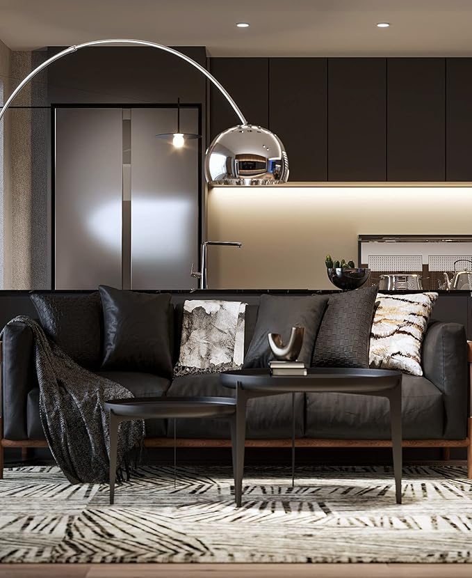 Dimoon 118''x23.6'' Black Peel and Stick Wallpaper Contact Paper Modern Self Adhesive Wall Paper Removable Renter Friendly Textured Solid Color Shelf Cabinet Vinyl Roll (118''x23.6'',Black)-VerdiqueGarden