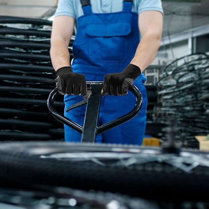 Evridwear Work Gloves with Grip Rubber Coated for Men Women Warehouse Mechanic,12 Pairs Bulk-VerdiqueGarden