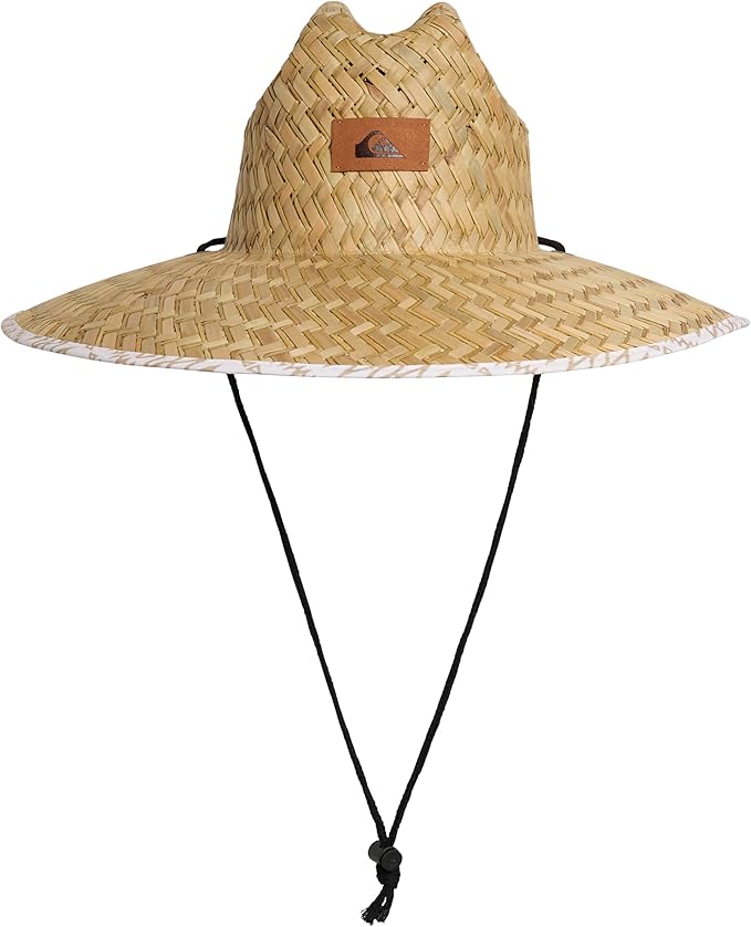 Quiksilver Men's Wide Brim Outdoor Lifeguard Straw Sun Hat-VerdiqueGarden