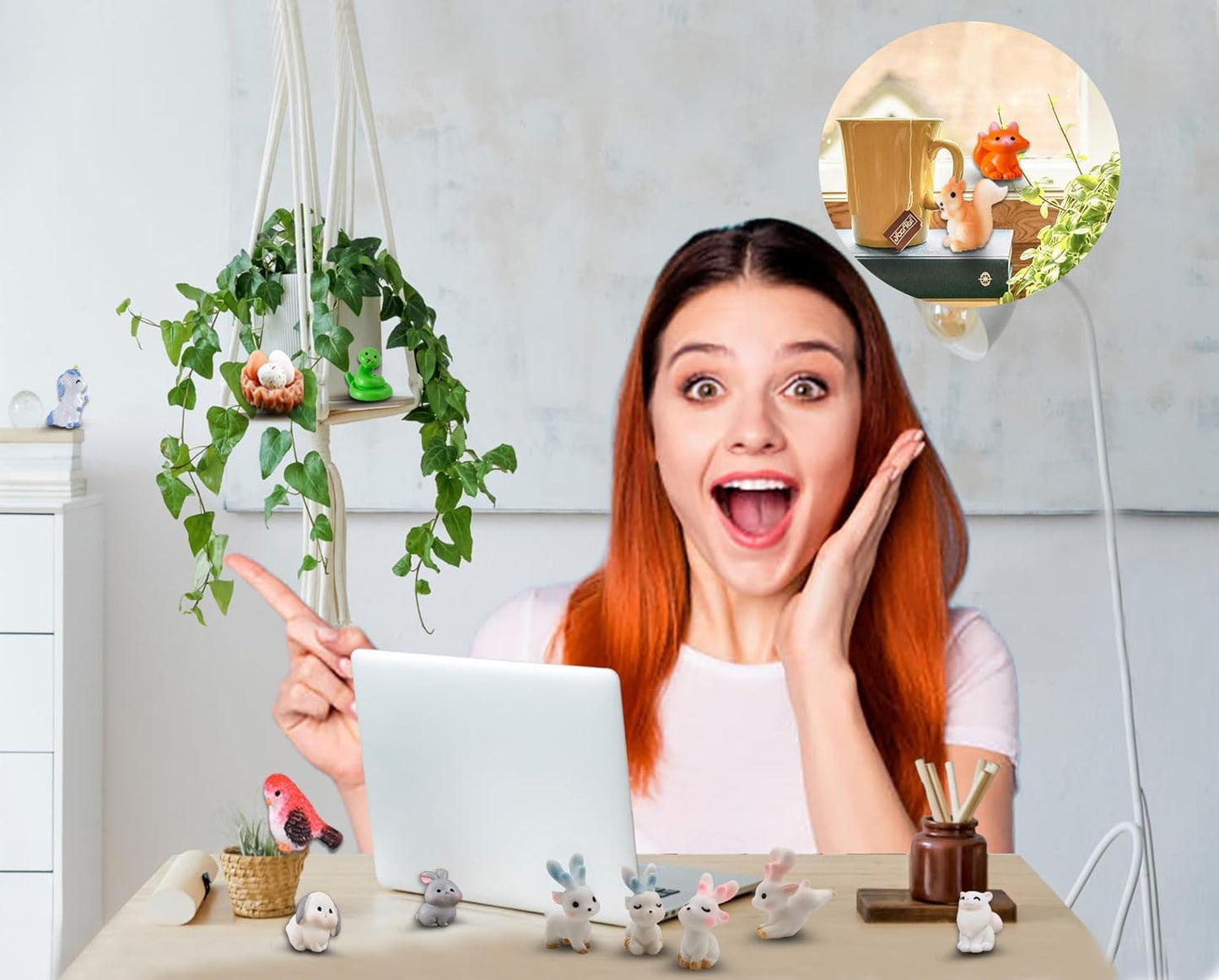 30 Pcs Tiny Resin Animals to Hide Mini Forest Animals Figurines for Miniature Garden Fairy Garden Succulents Plants Ornaments-VerdiqueGarden