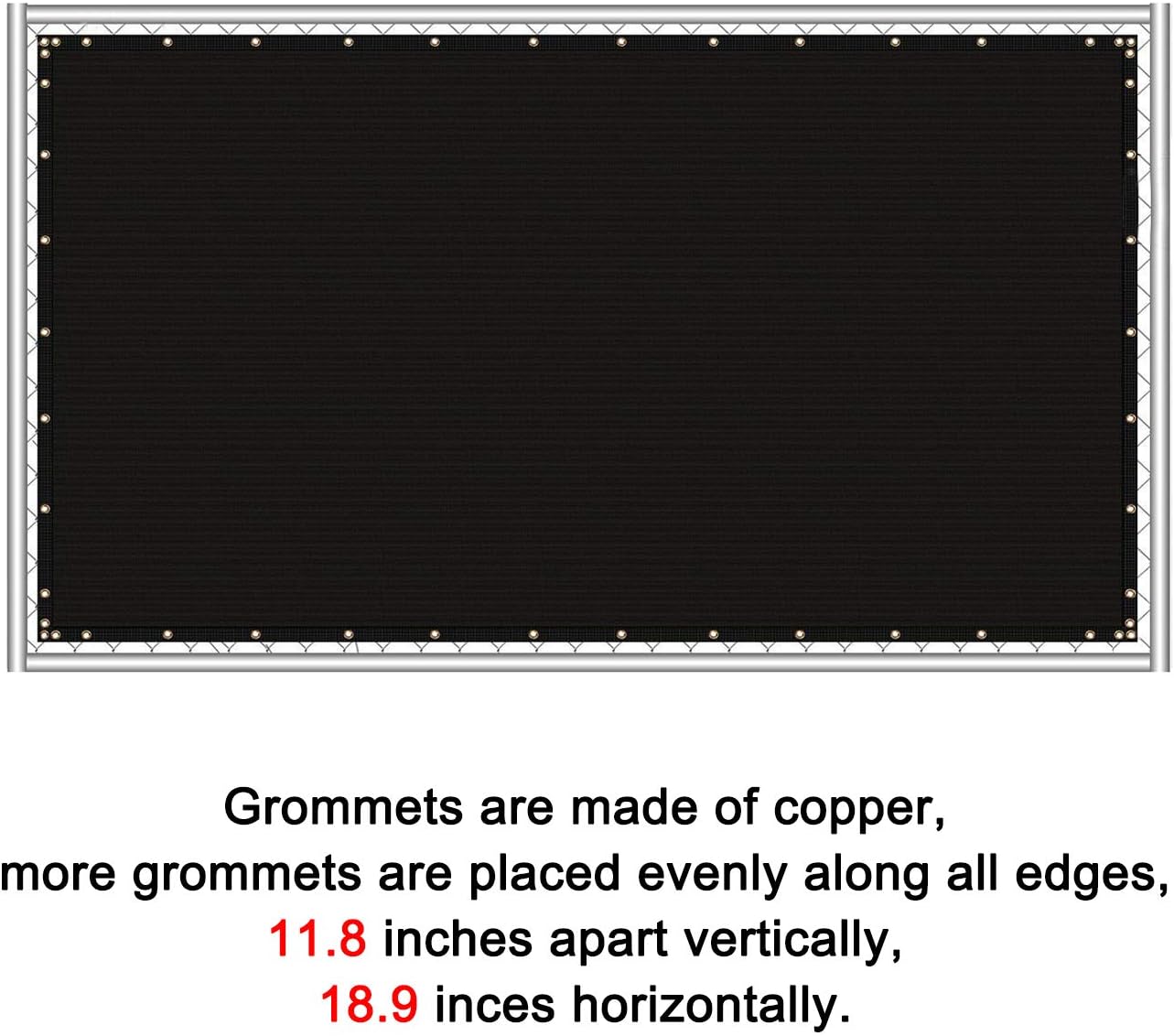 Sunnyglade 6 feet x 100 feet Privacy Screen Fence Heavy Duty Fencing Mesh Shade Net Cover for Wall Garden Yard Backyard (6 ft X 100 ft, Black)-VerdiqueGarden