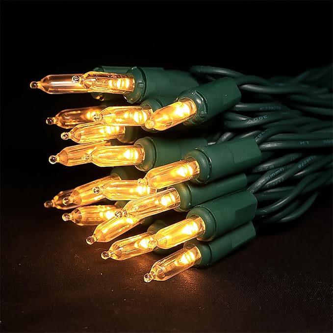 MULTI-SPARKING White LED Christmas Lights - 35 Count Warm White Christmas String Lights for Small Tree, Crafts, Holiday, Indoor/Outdoor Decorations, 11 Feet Green Wire, UL Certified, Connectable-VerdiqueGarden