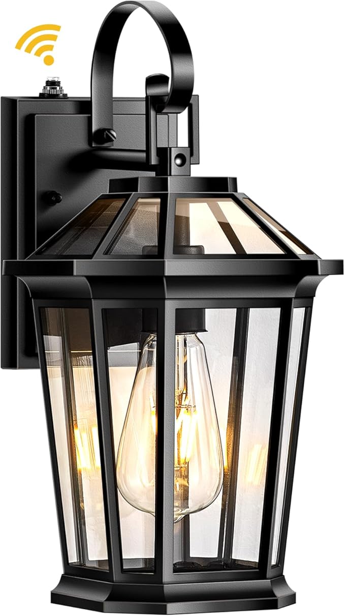 VIANIS Dusk to Dawn Exterior Light Fixture, Waterproof Outdoor Wall Sconce Porch Light for House, 100% Anti-Rust Aluminum Outside House Lights, Farmhouse Coach Lantern for Porch, Garage, Front Door-VerdiqueGarden