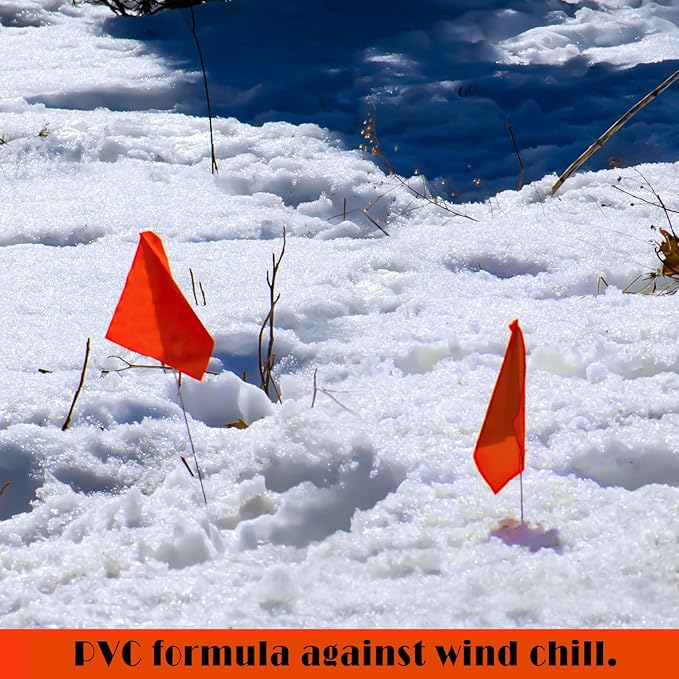 Zozen 100Pack Fluorescent Orange Marking Flags, Writable | Marker Flags - 15x4x5 Inch, Lawn Flags, Landscape Flags, Marker Flags for Lawn, Survey Flags, Irrigation Flags, Sprinkler Flags, Survey Flags.-VerdiqueGarden