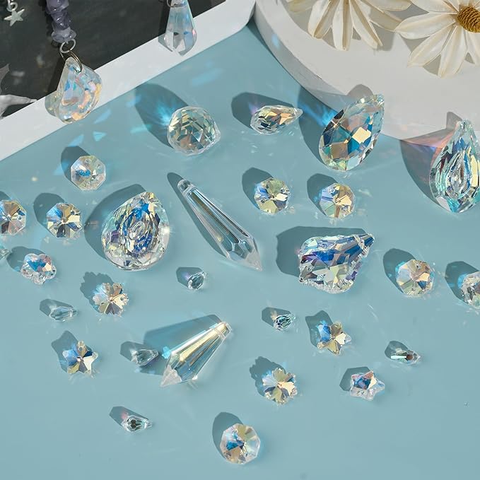 10 Sets DIY Suncatchers 420pcs Sun Catchers Making Supplies Kit Crafts for Adults Hanging Prism Sun Catcher with Crystals Rainbow Maker for Indoor Window Home Wedding Garden Spring Decor (hummingbird)-VerdiqueGarden