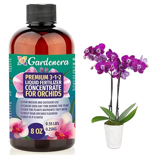 Premium Liquid Orchid Plant Fertilizer - 3-1-2 Concentrate for Indoor Plants and Flowers by Gardenera | Organic Plant Food for Orchids - 8oz-VerdiqueGarden