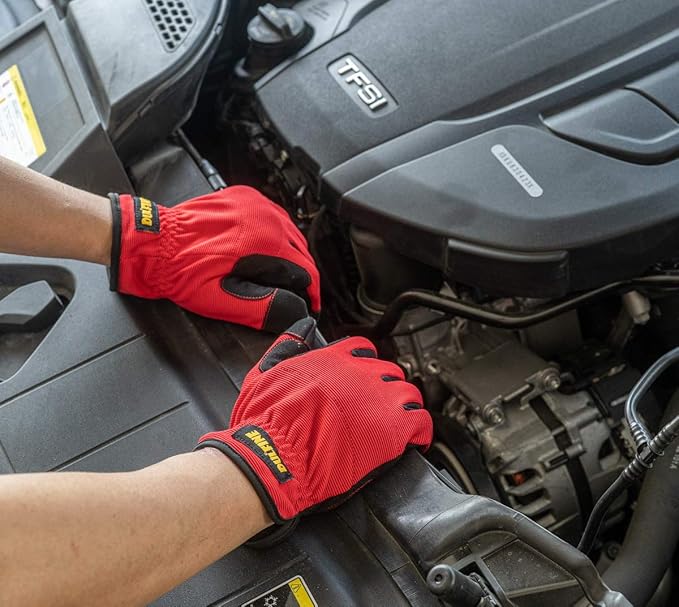 DULFINE High Performance Work Gloves For Men(3 Pairs Pack), High Dexterity Touch Screen For Multipurpose,Excellent Grip (Medium)-VerdiqueGarden