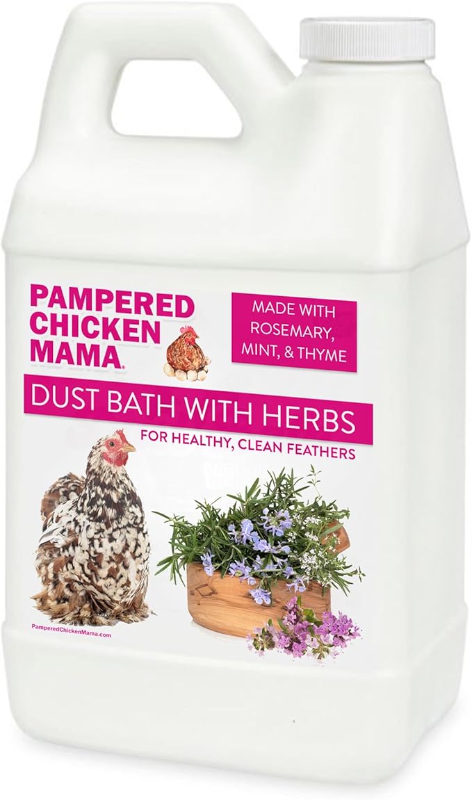 10.5 lb Pampered Chicken Mama Dust Bath with Organic Herbs & Essential Oils for Chickens, Quail, & Poultry | Dust Bath for Chickens to Keep Feathers Clean & Healthy-VerdiqueGarden