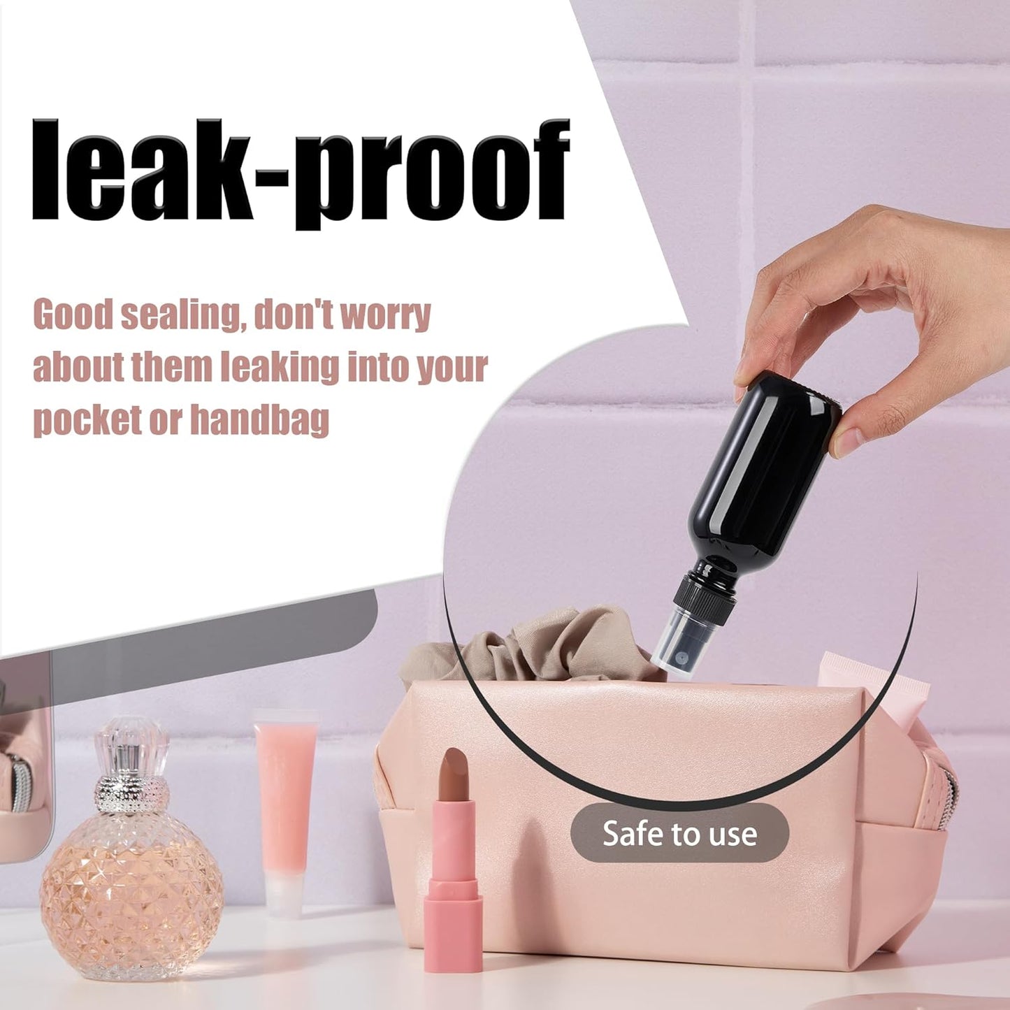 Glass Spray Bottles (2oz-24pcs, Black)-VerdiqueGarden