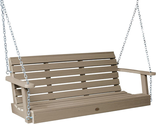 Highwood Weatherly Porch Swing 5 Feet, Woodland Brown-VerdiqueGarden