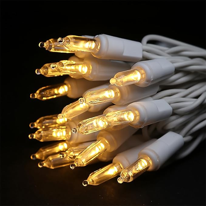 MULTI-SPARKING White Christmas LED Lights - 35 Count Warm White Christmas String Lights for Small Tree, Crafts, Holiday, Indoor/Outdoor Decorations, 11 Feet White Wire, UL Certified, Connectable-VerdiqueGarden