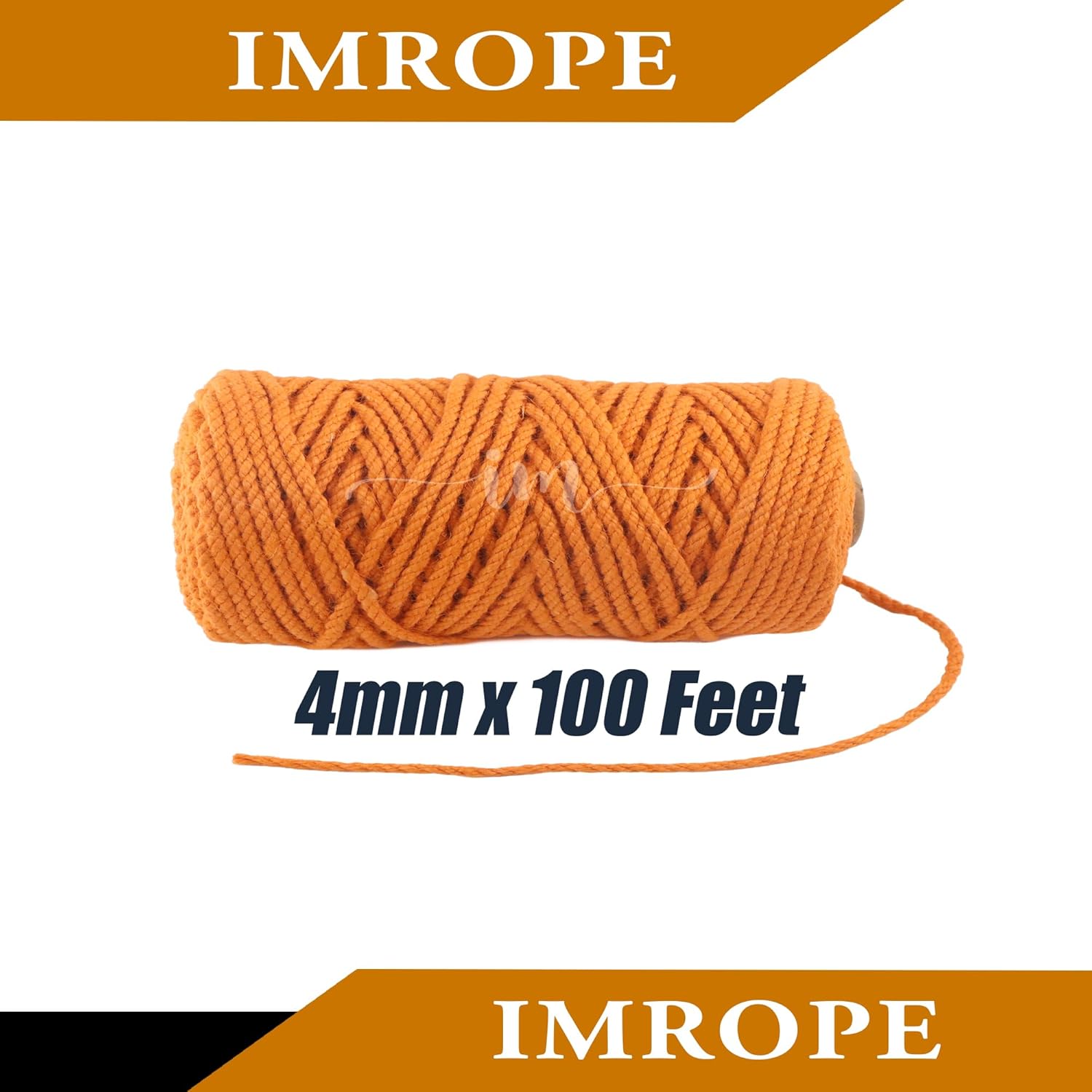 4mm x 100 Feet Orange Jute Rope, Twine for Gardening Tomato Climbing Plant Tie Floristry Crafts Gift Wrapping Packing Decor-VerdiqueGarden