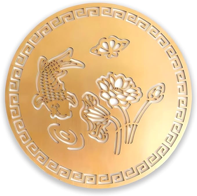 Copper Bird Bath Purification Disk, Water Wiggler for Bird Bath, Bird Bath Copper Disk, 1mm Reinforced 99% Pure Copper Cleaning Disk, Universal Fit for Outdoor Birdbaths, 4 Inch in Diameter (A)-VerdiqueGarden