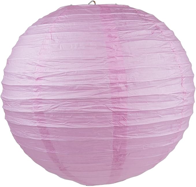 WYZworks - Round Paper Lanterns 10 Pack (Pink, 12") - Hanging Paper Lanterns Lamp for Wedding, Birthday, Party and Home Decorations with 8", 10", 12", 14", 16" Option-VerdiqueGarden