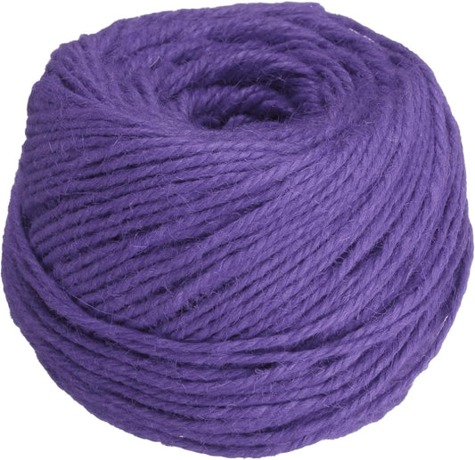 uxcell 328 Feet Natural Jute Twine String,3mm Thin Garden Twine Rope Colored Plant String Cord for DIY Art Crafts Gift Wrapping Decoration Packing Gardening Plant Hanger,Purple-VerdiqueGarden