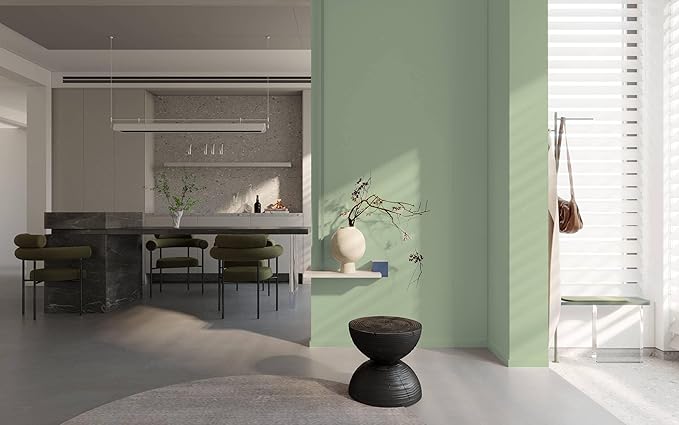 Dimoon 590''x17.3'' Green Skin Peel and Stick Wallpaper Contact Paper Modern Self Adhesive Wall Paper Removable Renter Friendly Textured Solid Color Vinyl Roll (590''x17.3'',Light Green Skin)-VerdiqueGarden