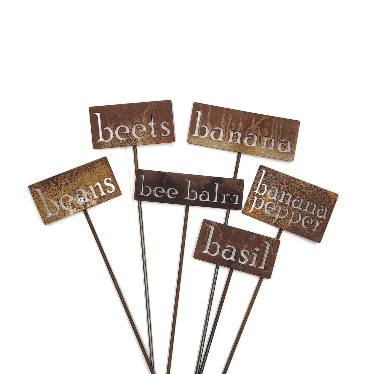 Classic Metal Garden Markers 19 Inches Tall (broccoli, Naturally Rusted)-VerdiqueGarden