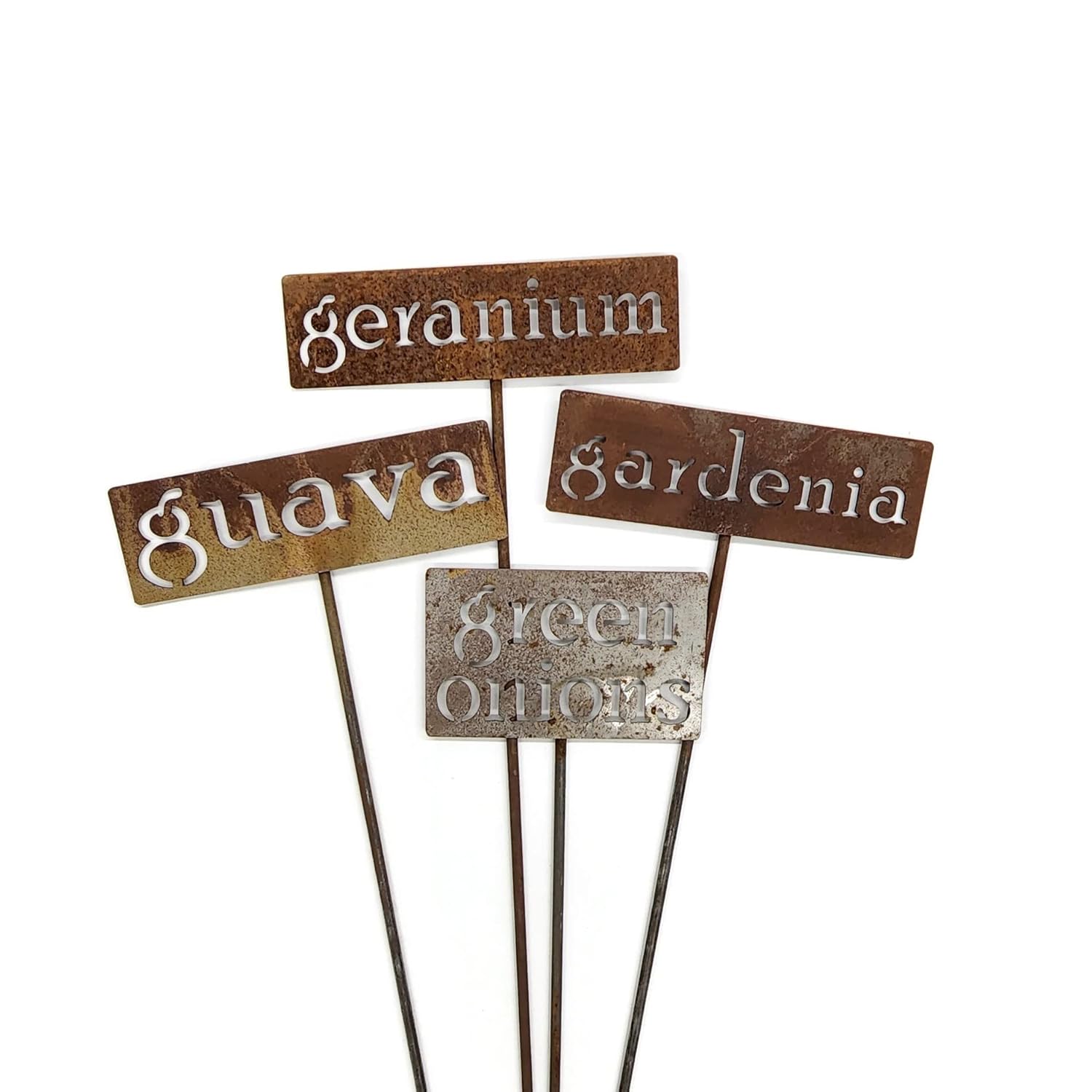 Classic Metal Garden Markers 19 Inches Tall (gourds, Naturally Rusted)-VerdiqueGarden