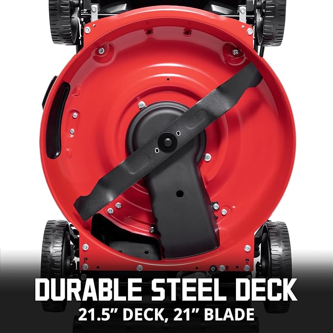 PowerSmart Gas Lawn Mower 21-Inch 144cc OHV Engine 3-in-1 Push Mower with Bagging-VerdiqueGarden