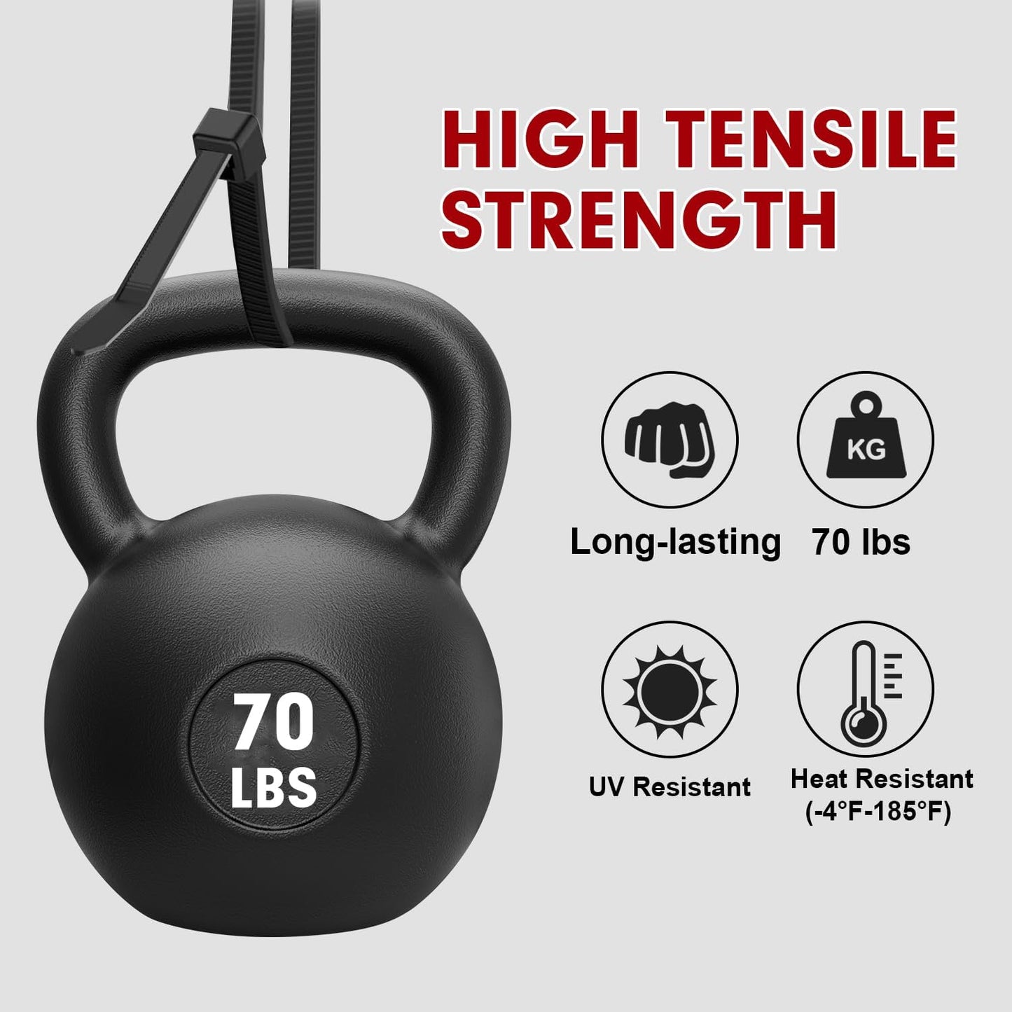 Zip Ties, RAZCC 1200pcs Black Cable Zip Ties 12 Inch, Heavy Duty Plastic Wire Ties with 70lb Tensile Strength, Self-Locking Black Nylon Tie Wraps for Indoor and Outdoor-VerdiqueGarden