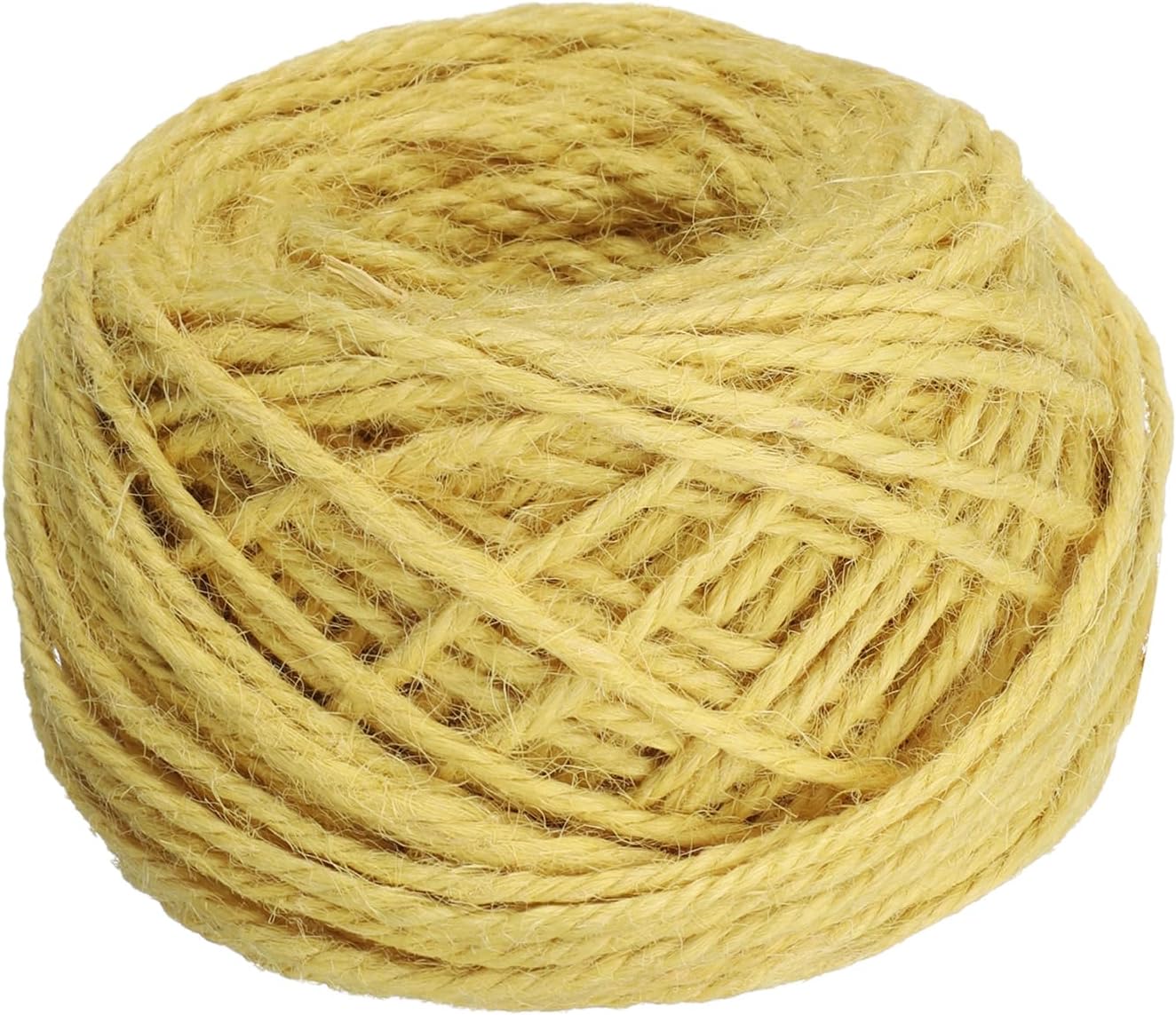 uxcell 164 Feet Natural Jute Twine String,3mm Thin Garden Twine Rope Colored Plant String Cord for DIY Art Crafts Gift Wrapping Decoration Packing Gardening Plant Hanger,Yellow-VerdiqueGarden