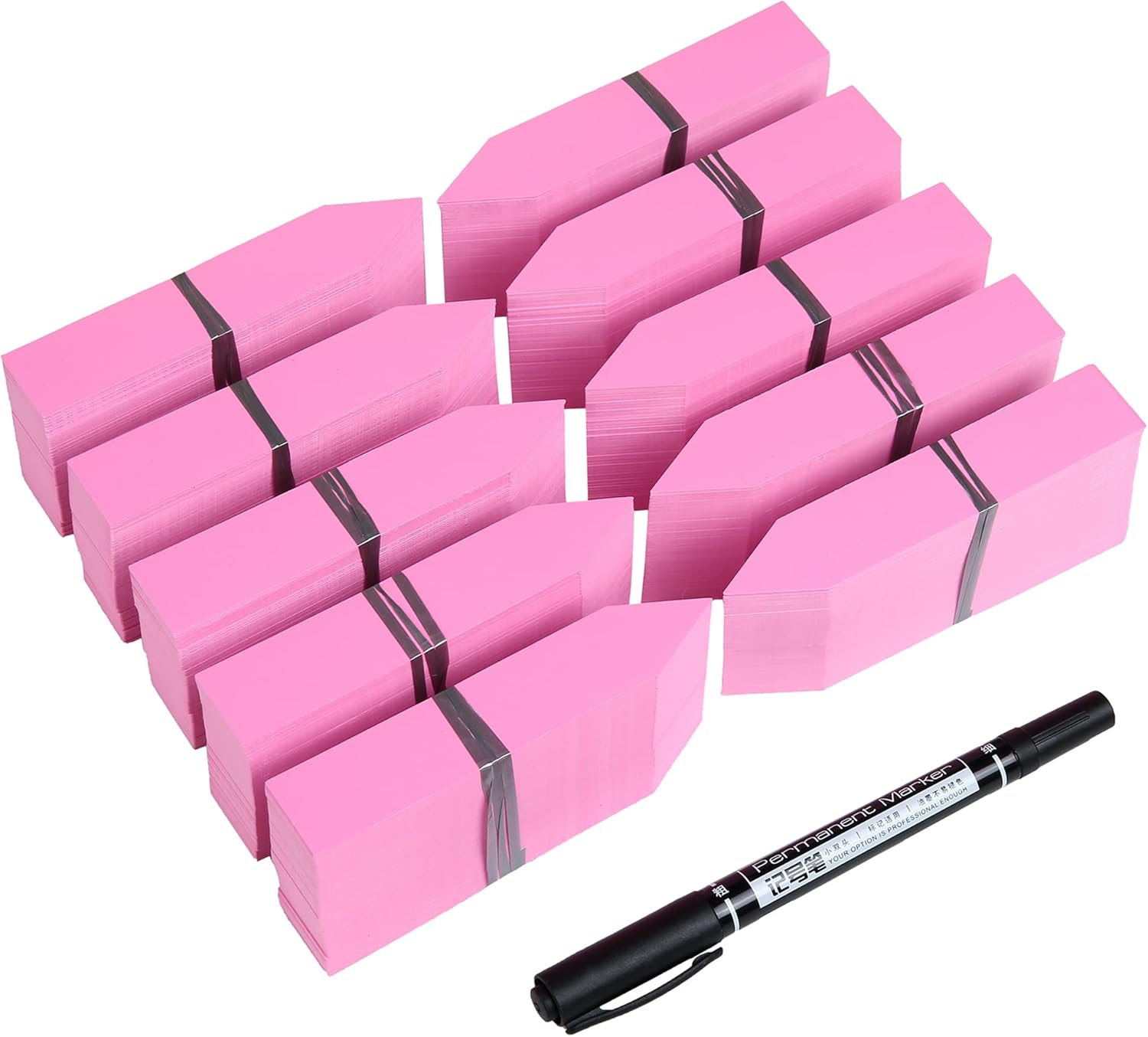 1000 Pcs Plant Tags, 4 Inch Plastic Garden Plant Pot Markers Waterproof Plant Labels, Pink-VerdiqueGarden