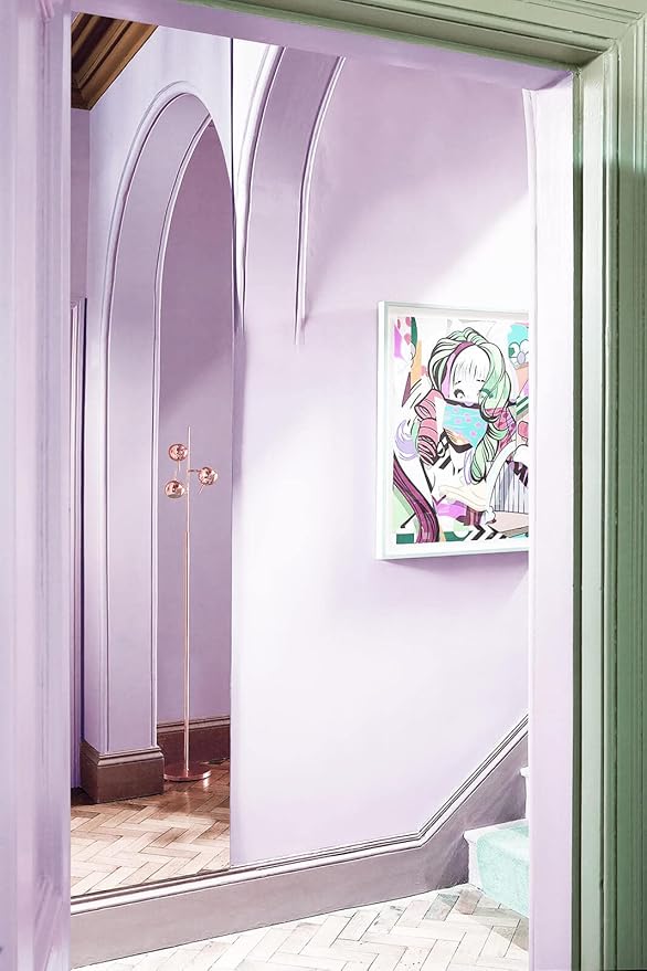 Dimoon 118''x17.7'' Purple Peel and Stick Wallpaper Contact Paper Modern Self Adhesive Wall Paper Removable Renter Friendly Textured Solid Color Shelf Cabinet Vinyl Roll (118''x17.7'',Light Purple)-VerdiqueGarden