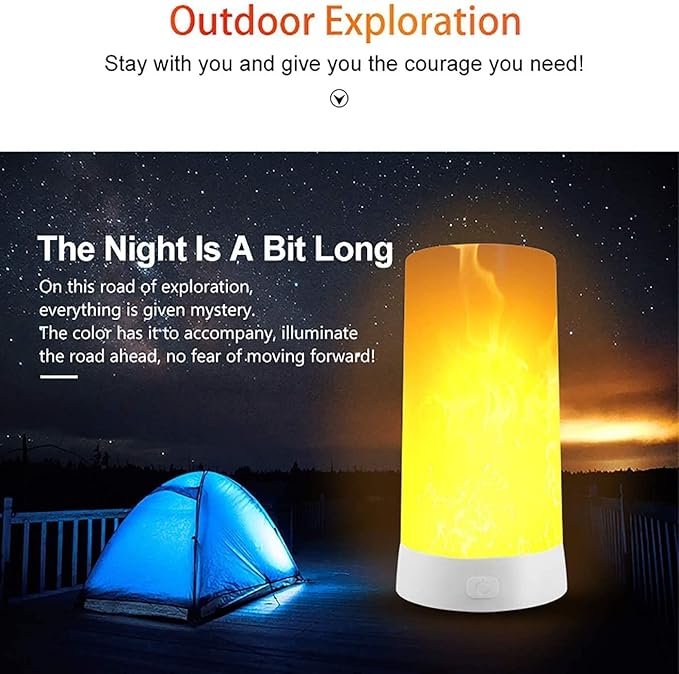 Led Flame Light,USB Rechargeable LED Fire Candles Outdoor Hanging Lamps with Remote for Home Party Halloween Christmas Decoration (Warm White)-VerdiqueGarden