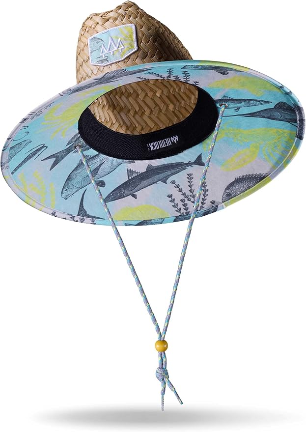 Straw Hat for Men & Women | Lifeguard Hat, Beach Hat & Sun Hat | UPF 50+ Wide Brim for Sun Protection | One Size | Hemlock-VerdiqueGarden