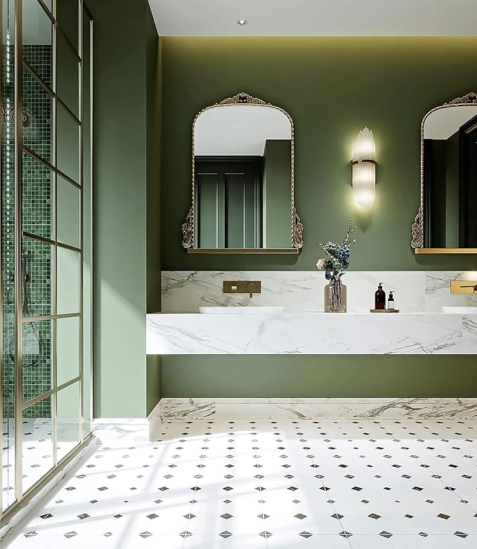 Dimoon 590''x15.7'' Green Skin Peel and Stick Wallpaper Contact Paper Modern Self Adhesive Wall Paper Removable Renter Friendly Textured Solid Color Vinyl Roll (590''x15.7'',Dark Green Skin)-VerdiqueGarden