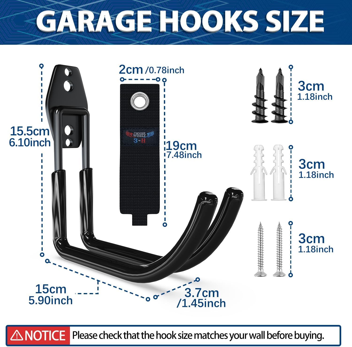 3-H Large Garden Hose Holder Wall Mount 4 Pack,Solid Steel Hose Hanger,Water Hose Holders for Outside,Perfect for Hanging Outdoor Air Hose,Ropes,Pipes,Garden Tools,Ladders,Bikes,Bulk Items(Black)-VerdiqueGarden