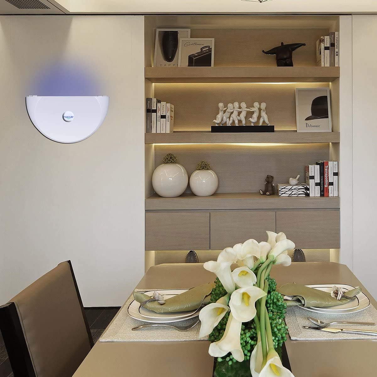 Faicuk WS108 Wall Sconce Fly Light Trap for Capturing Flies, Moths, Gnats, Mosquitos and Other Flying Insects - 13"x7.5"x5.5"(Wood Grain)-VerdiqueGarden