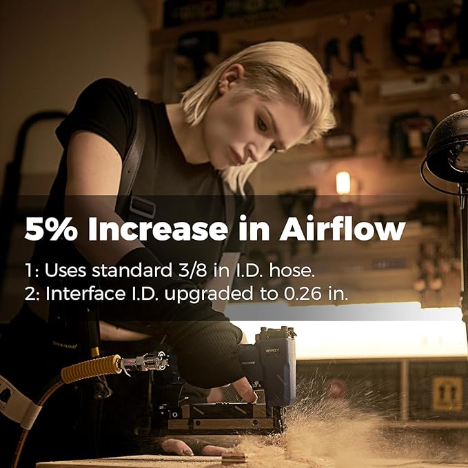 Double Arm Retractable Air Hose Reel, 3/8 in × 65 ft Hybrid Hose Heavy Duty Steel Professional Air Compressor Hose Reel with 5 ft Lead in Max 300PSI Auto Rewind Quick Coupler Swivel Fitting-VerdiqueGarden