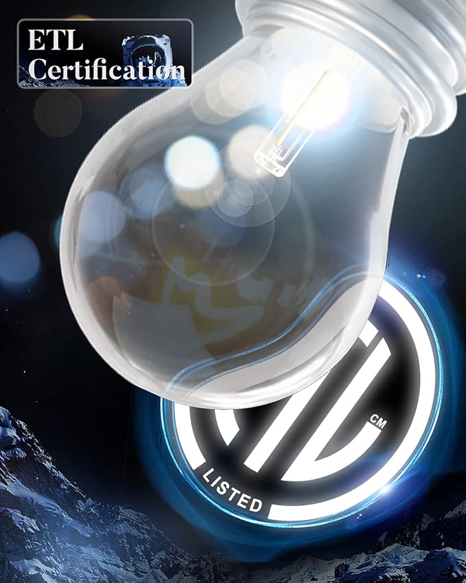 Lightdot 100FT Outdoor Led Patio Lights, ETL Listed Led String Lights with Shatterproof Edison Vitage Bulbs, Commercial Grade Hanging Light for Patio Cafe Bistro Backyard-VerdiqueGarden