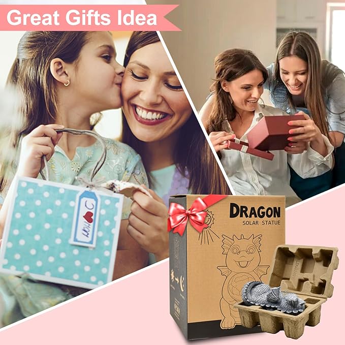 Garden Decor Solar Statues for Mom Grandma Birthdays for Women Sister Wife Lady - Front Patio Balcony Yard Art Lawn Ornaments Porch Outdoor Outside Decorations-VerdiqueGarden