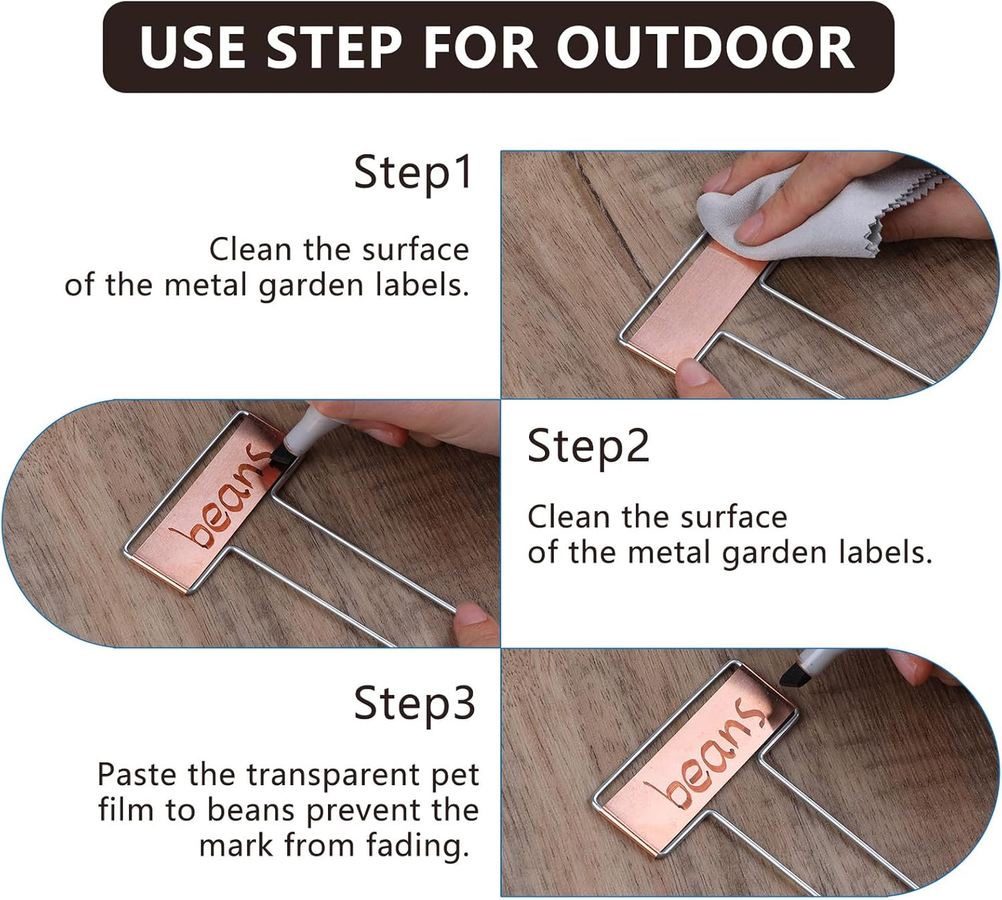 32 PCS Metal Plant Labels - Copper Garden Stakes, High Copper Plate Plant Name Tags, Metal Plant Labels for Flowers, Vegetables, Seedlings, Seed, Etc (Purple)-VerdiqueGarden