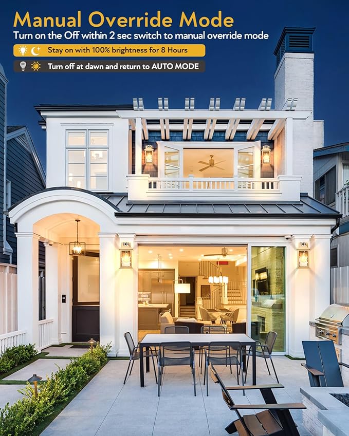 VIANIS Motion Sensor Porch Lights, Outdoor Light Fixtures Wall Mount Dusk to Dawn, Gold Waterproof Exterior Lights for House, Outdoor Wall Lights for House, Doorway, Patio, Anti-Rust-VerdiqueGarden