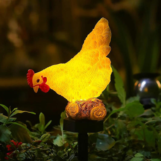 Outdoor Chicken Solar Lights: Garden Decor for Outside Patio Yard Cute Chicken Gifts for Housewarming Mother's Day Birthday-VerdiqueGarden