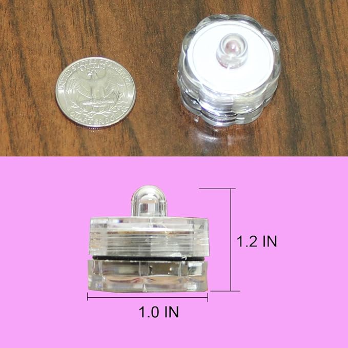 Bright LED Floral Tea Light Submersible Lights for Party Wedding (Green, 60 Pack)-VerdiqueGarden