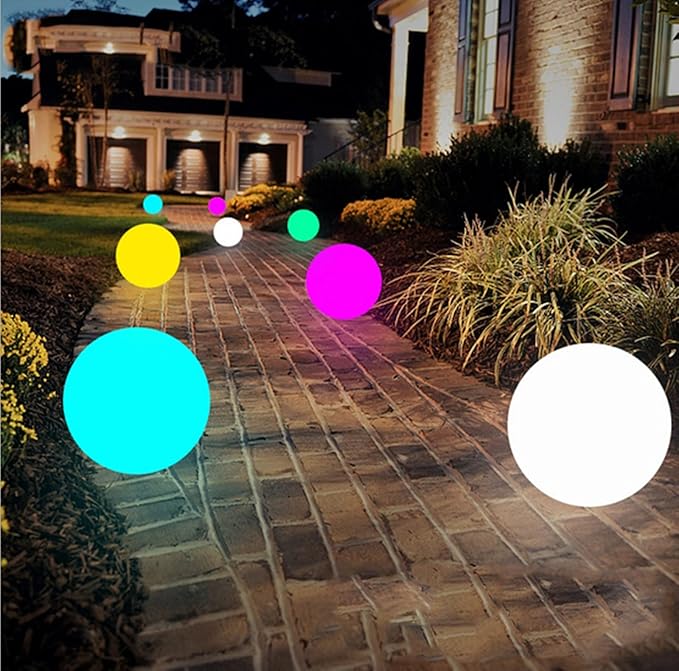 6-Inch LED Ball Light, Multi-Color Rechargeable Night Lights Waterproof Dimmable Mood Lamp with Remote for Home Garden Patio Party Bar Decors-VerdiqueGarden