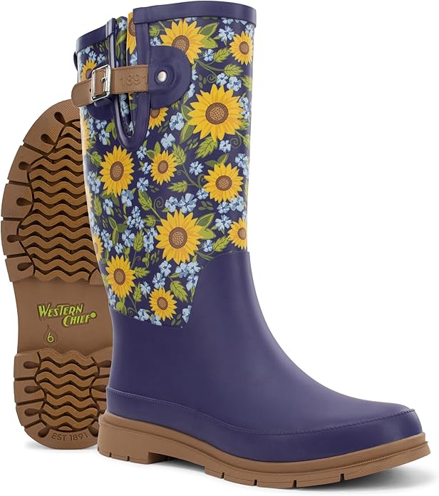 Western Chief Women's Tall Waterproof Rain Boot Outdoor Garden Shoes-VerdiqueGarden