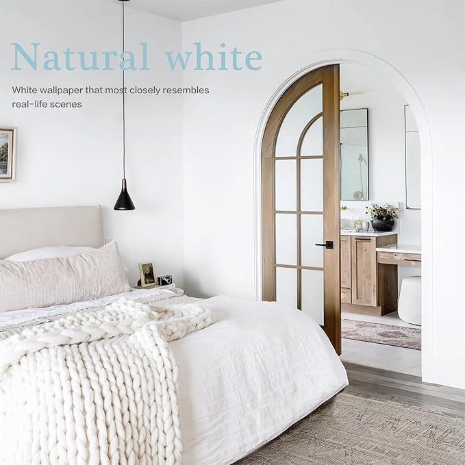 Dimoon 787''x17.7'' White Peel and Stick Wallpaper Contact Paper Self Adhesive Wall Paper-VerdiqueGarden