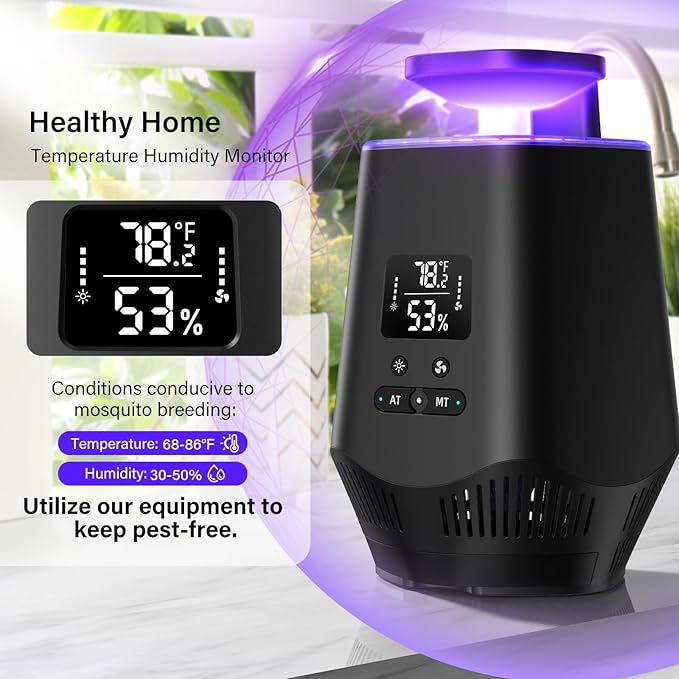 Fruit Fly Traps for Indoors, Gnat Traps for House Indoor Fly Trap Indoor, Effective Fruit Fly Traps Bug Zapper Indoor Mosquito Trap for House Plant Pest Control with 10PCS Refills-VerdiqueGarden