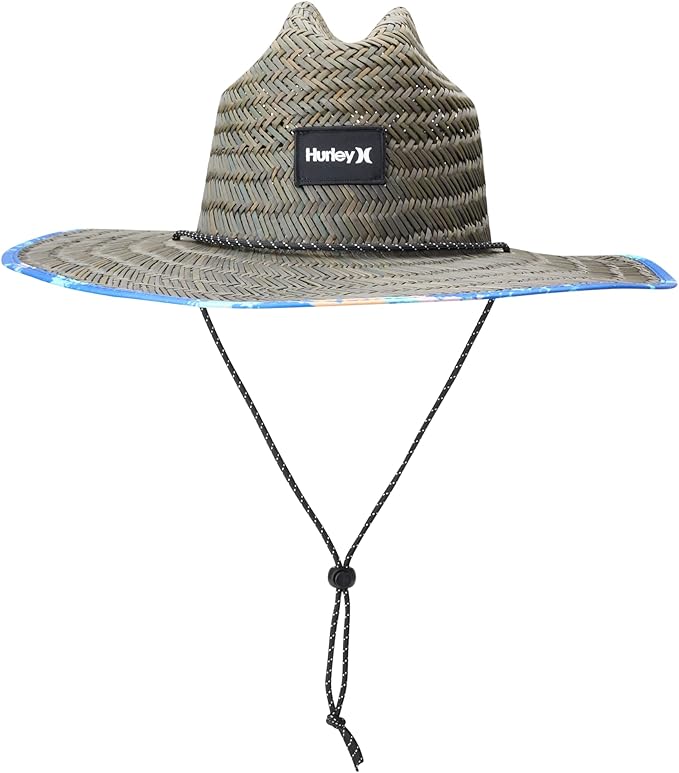 Hurley Men's Straw Hat - Bayside Lifeguard Straw Sun Hat-VerdiqueGarden